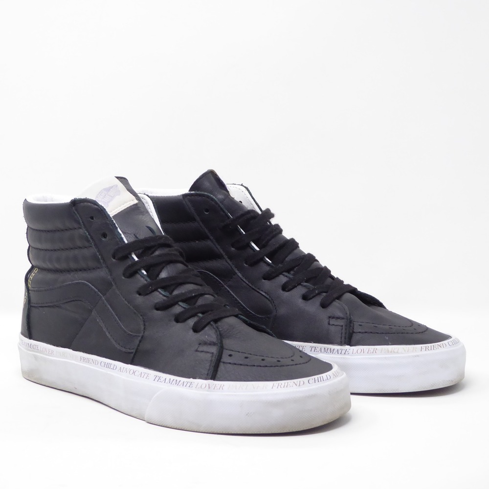 Vans Sk8 Hi You Are Divine Energy Black Leather High Top Sneakers Womens 9